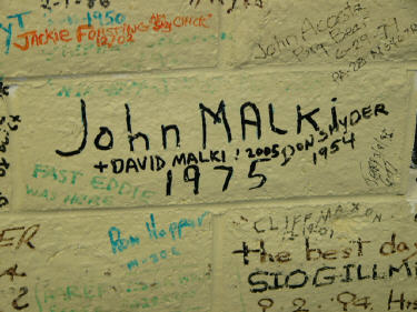 Brick on the wall at Apple Valley Airport Coffee Shop